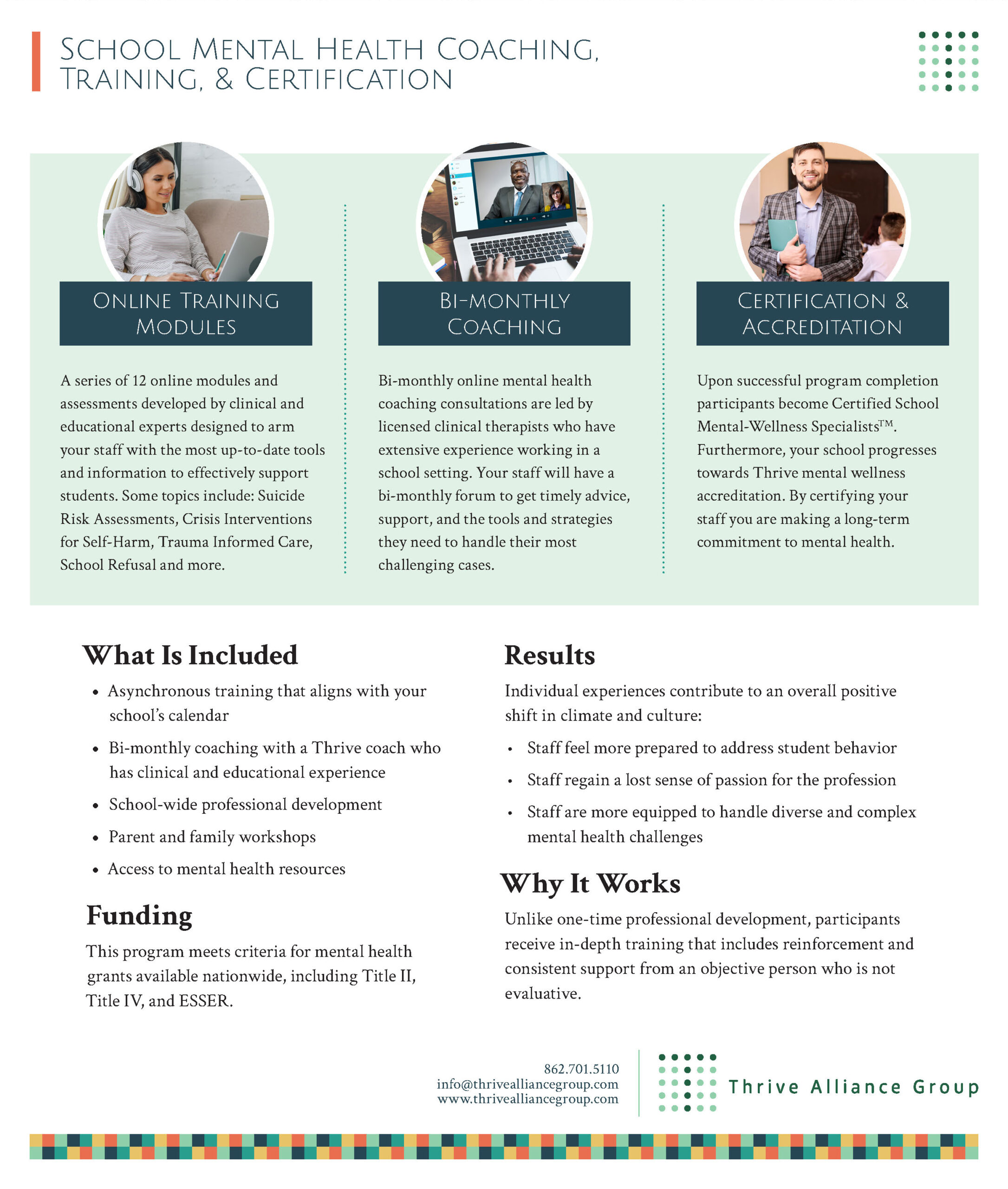 Staff Mental Health Coaching, Training, and Certification | Thrive Alliance  Group